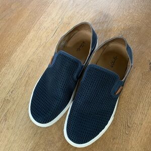 OluKai Pehua Navy Mesh Slip-On Loafers